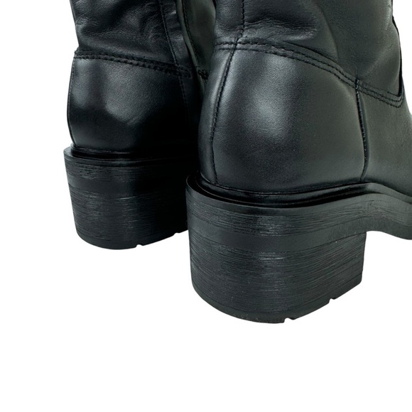 Zara Leather Ankle Platform Combat Boots Chunky Sole 1124/010 Women's Size 41 - Picture 15 of 16